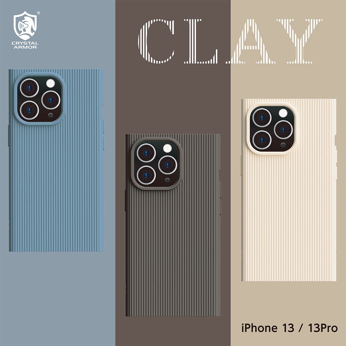 iPhone 13 / 13Pro 対応 6.1インチ iPhoneケース CLAY 持ちやすい レンズ保護 iPhone 2021年モデル